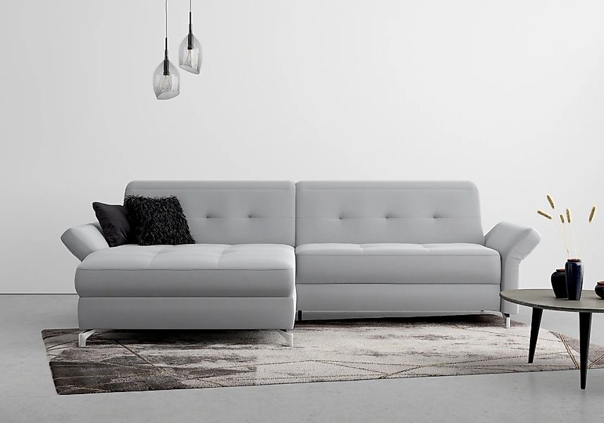 Home affaire Ecksofa "Maredo L-Form" Federkern, wahlweise auch mit Kopfteil günstig online kaufen