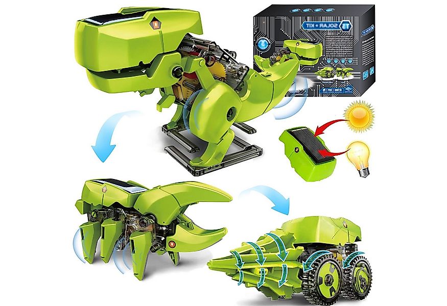 Senmudi Lernspielzeug Solarroboter-Bausatz 3-in-1 MINT-Spielzeug Solarbetri günstig online kaufen