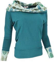 Guru-Shop Longsleeve Lockeres Longshirt aus Bio-Baumwolle, günstig online kaufen