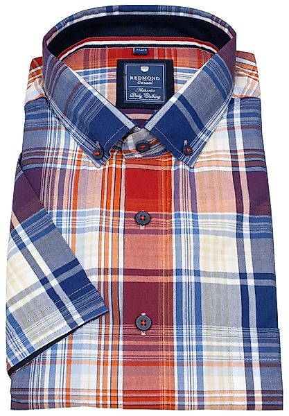 Redmond Kurzarmhemd Button-Down-Kragen Kontrastknöpfe günstig online kaufen
