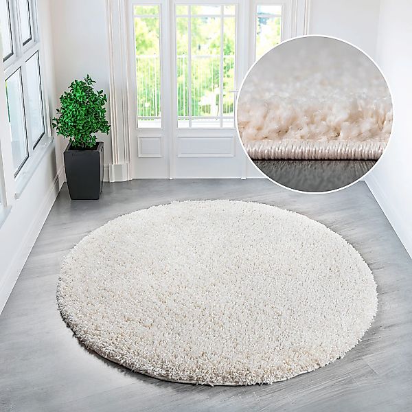 OTTO home Teppich "Shaggy 30" rund 30 mm Höhe Teppich in Uni-Farben, besond günstig online kaufen