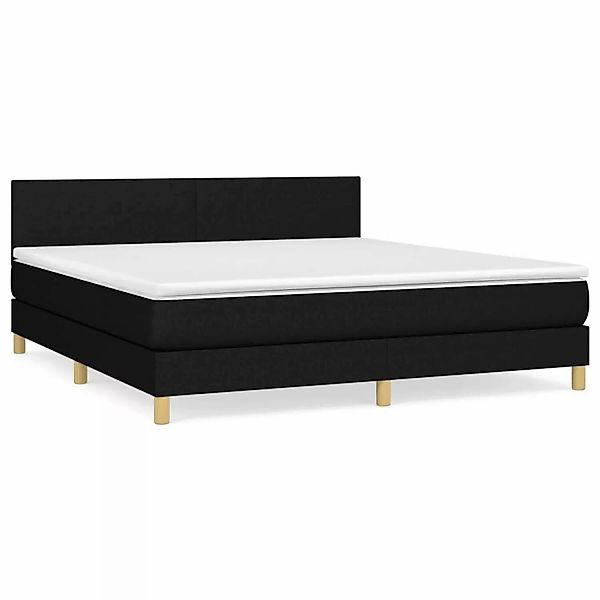 vidaXL Boxspringbett mit Matratze Schwarz 180x200 cm Stoff1373157 günstig online kaufen