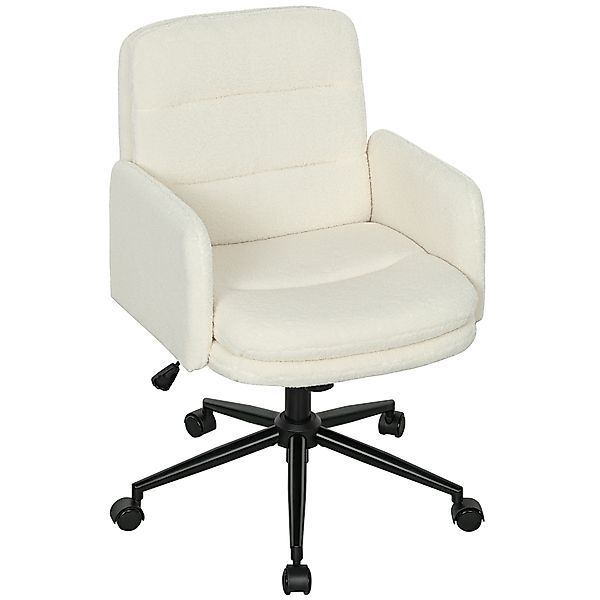 HOMCOM Schreibtischstuhl Homeoffice Stuhl mit Bouclé-Optik höhenverstellbar günstig online kaufen