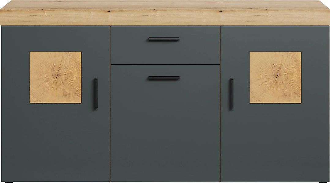Home affaire Sideboard "Ghent", (Packung, 1 St.), Sideboard mit 3 Türen & 1 günstig online kaufen