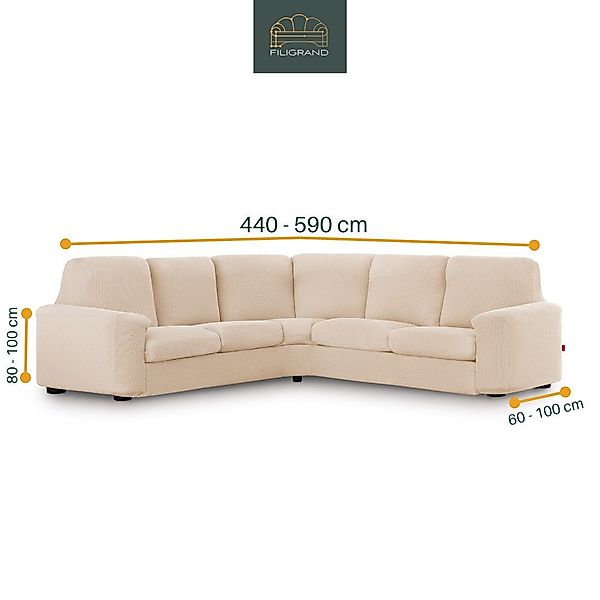 Belmarti Ecksofahusse 1-teiliger elastischer Ecksofabezug, made in Spain, e günstig online kaufen