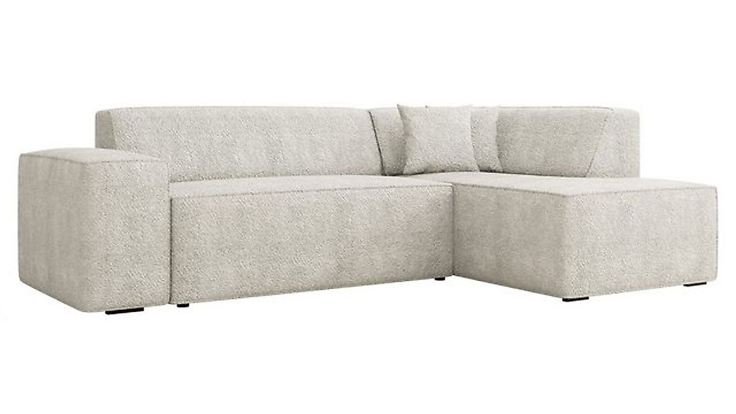 MIRJAN24 Ecksofa Lordin, L-Form, Kissen-Set, Schwarze Füße, freier Seitenwa günstig online kaufen