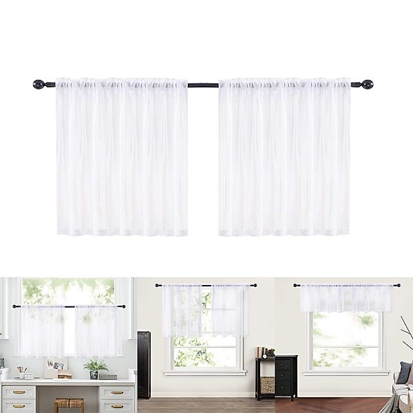 BTTO V&G Scheibengardine Kurzgardine,Voile Gardinen Vorhang,Bistrogardine, günstig online kaufen