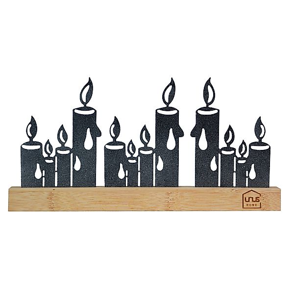 UNUS HOME Kerzenhalter Kerzen-Aufsteller (Schwarz), Kerzen-Silhouette günstig online kaufen
