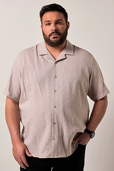 Men Plus Kurzarmhemd Men+ Leinenmix-Hemd Halbarm Cubakragen Cuba Fit günstig online kaufen