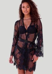 LASCANA Kimono aus traumhafter Eyelash-Spitze, sexy Dessous, Reizwäsche günstig online kaufen