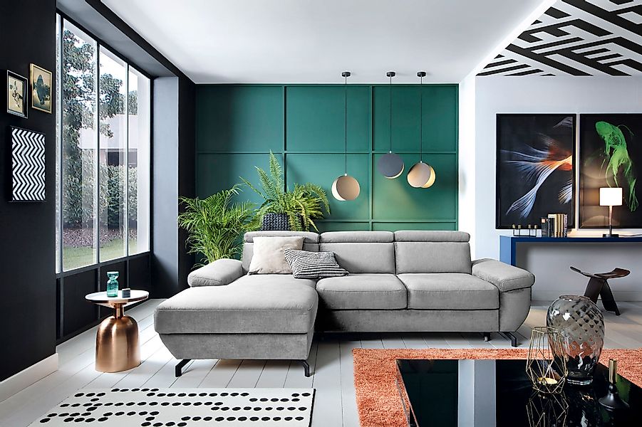 TRENDMANUFAKTUR Ecksofa »Rima, multifunktionales Sofa, L-Form,«, mit Bettfu günstig online kaufen