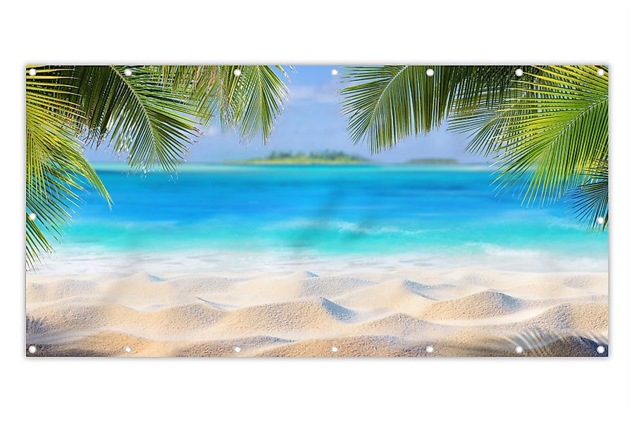 MuchoWow Balkonsichtschutz Strand - Palme - günstig online kaufen