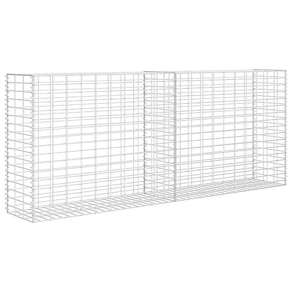 vidaXL Gartenzaun Gabione Verzinkter Stahl 85x30x200 günstig online kaufen