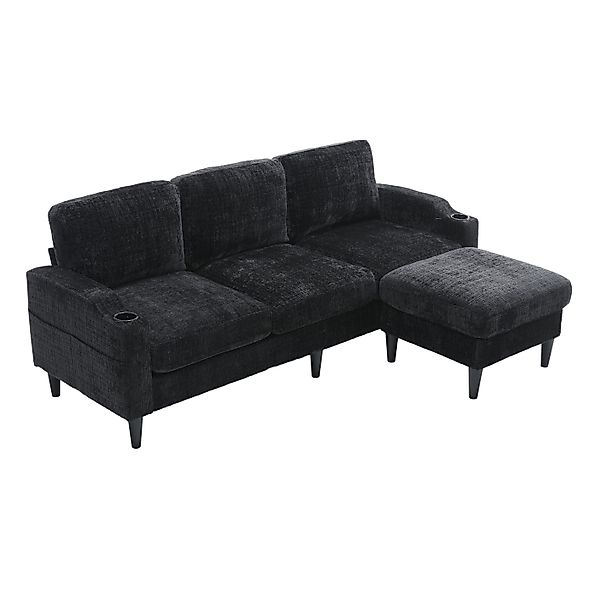 LVHOM Loungesofa mit Hocker & Stauraum, günstig online kaufen