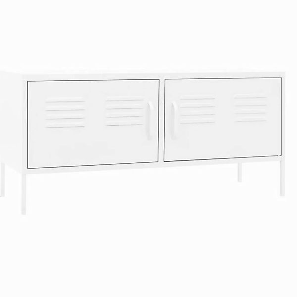 furnicato TV-Schrank Weiß 105x35x50 cm Stahl (1-St) günstig online kaufen