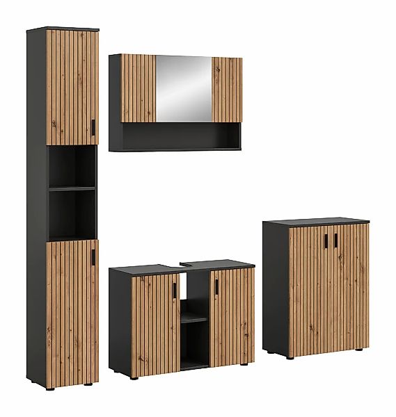 welltime Badmöbel-Set "MANI, 4-tlg. Badkombination, Paneeloptik" Set, Set, günstig online kaufen