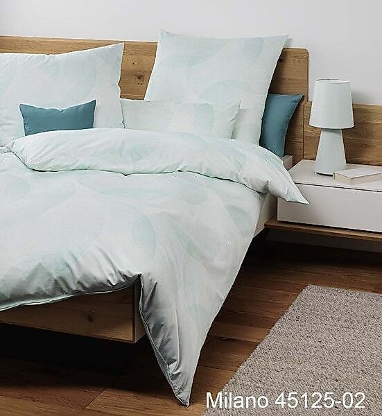 Janine Janine Mako-Satin Bettwäsche MILANO 45125 türkisblau Größe:  135x200 günstig online kaufen