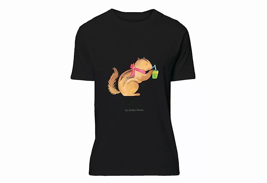 Mr. & Mrs. Panda T-Shirt Eichhörnchen Smoothie - Schwarz - Geschenk, gute L günstig online kaufen