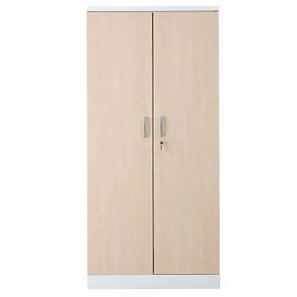 PROREGAL Aktenschrank Beetle 4 Fachböden HxBxT 195 x 92 x 42 cm Weiß & Ahor günstig online kaufen