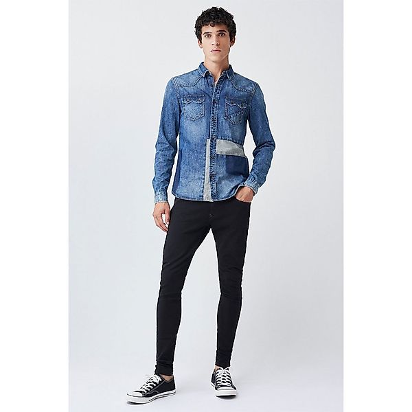 Salsa Jeans 125456-850 / Slim Fit Cowboy Denim Langarm Hemd L Blue günstig online kaufen