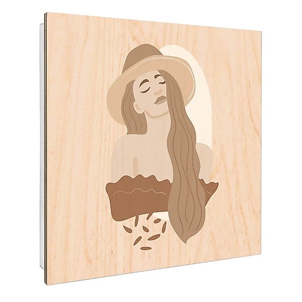 Banjado Großer Schlüsselbox Holz 30x30cm Weiß Scharnier Rechts 50 Haken Sch günstig online kaufen