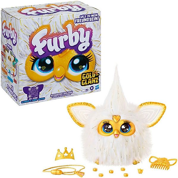 Hasbro Plüschfigur Furby Gold Glam interaktives Spielzeug, mit Licht- und S günstig online kaufen