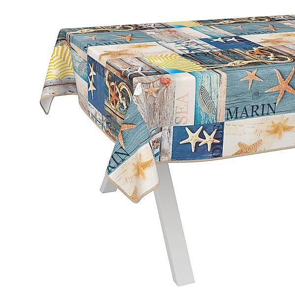 ANRO Tischdecke Wachstuch abwaschbar Maritim Tischwäsche günstig online kaufen