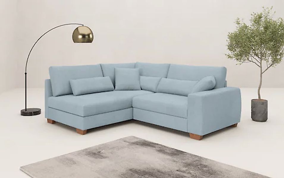 Mr. Couch Ecksofa »Helena L-Form«, Mit Federkern, wahlweise mit Bettfunktio günstig online kaufen