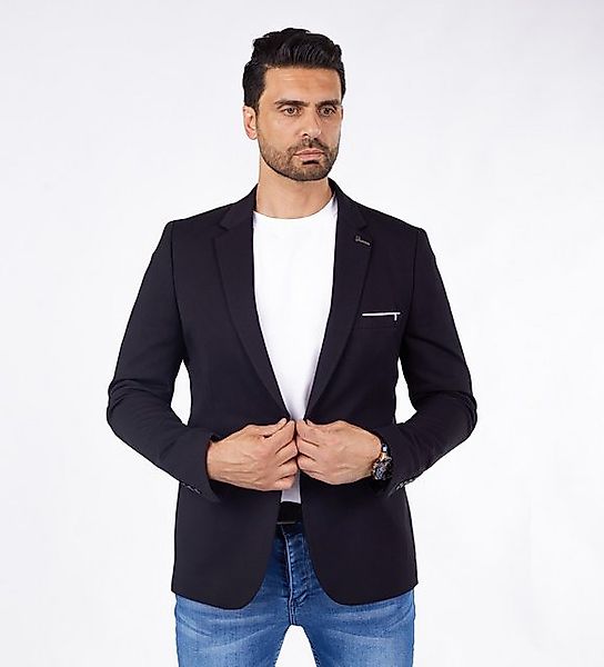 Denim Distriqt Jerseysakko Sportlich Jersey Sakko mit Stretch und feinen Ak günstig online kaufen