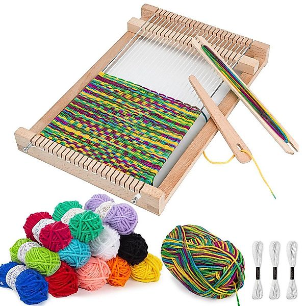 CLTYQ Lernspielzeug Webrahmen Kinder,Holz Webstuhl Set,Weben günstig online kaufen