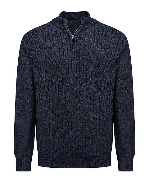 Allthemen Strickpullover mit halbem Reißverschluss Pullover Stehkragen günstig online kaufen
