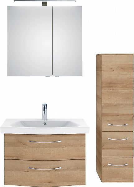 Saphir Badmöbel-Set "6005 Sprint 3-teilig, Keramik-Waschtisch mit LED-Spieg günstig online kaufen