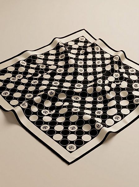 Kleelein Seidentuch Seidentuch 90x90 cm aus Maulbeerseide Schachbrettmuster günstig online kaufen