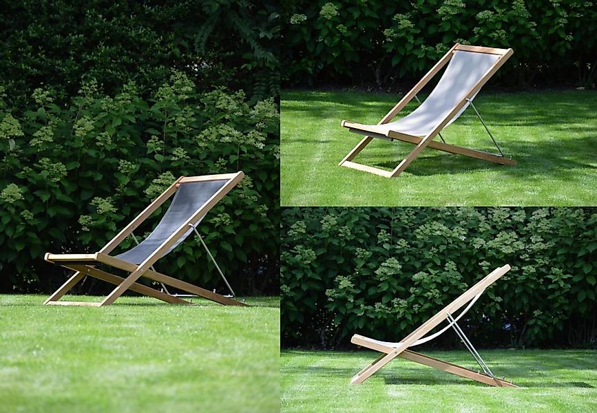 Outdoor Deckchair Nizza schwarz günstig online kaufen