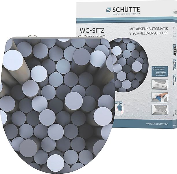 Schütte WC-Sitz Round Dips, Duroplast, Absenkautomatik, Schnellverschluss, günstig online kaufen