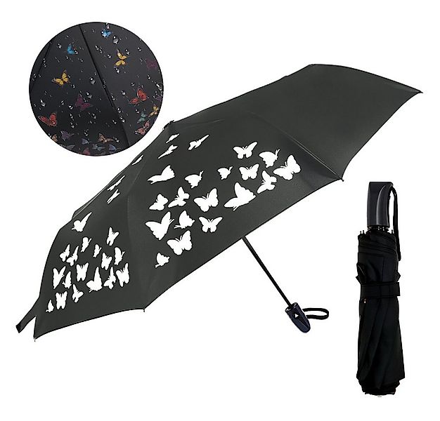 Esun Taschenregenschirm Regenschirm, Umbrella Schirm mit Farbwechsel Regen günstig online kaufen