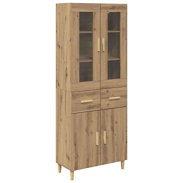 vidaXL Highboard Artisan-Eiche 69,5 x 34 x 180 cm Holzwerkstoff 3415890 günstig online kaufen