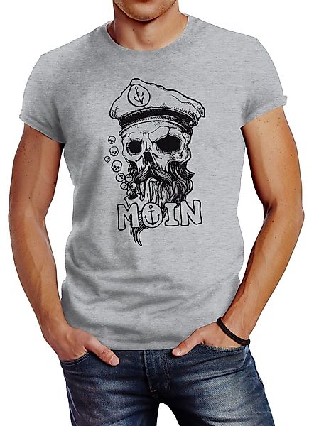 Neverless Print-Shirt Herren T-Shirt Moin Kapitän günstig online kaufen