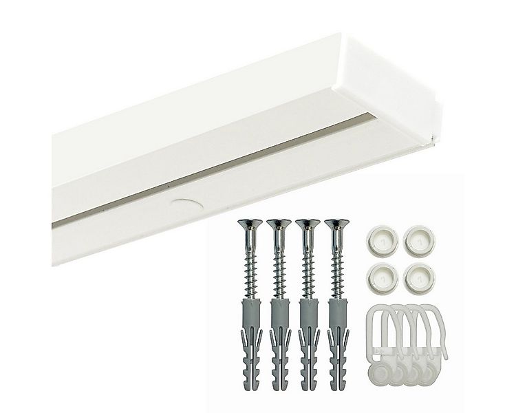 Gardineum Gardinenstange Gardineum 1-lfg. Kunststoffschiene mit Zubehör, ab günstig online kaufen