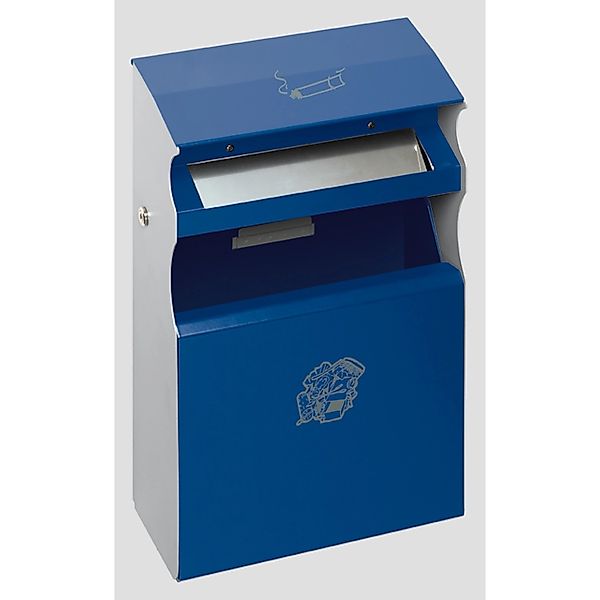 PROREGAL Eckiger Kombiascher Mit Einwurfblende 15 Liter HxBxT 54 x 30 x 14 günstig online kaufen