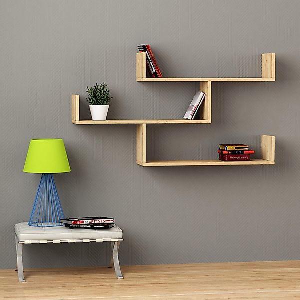 Decortie Bücherregal Tibet, Wandregal Modernes Bücherregal, günstig online kaufen