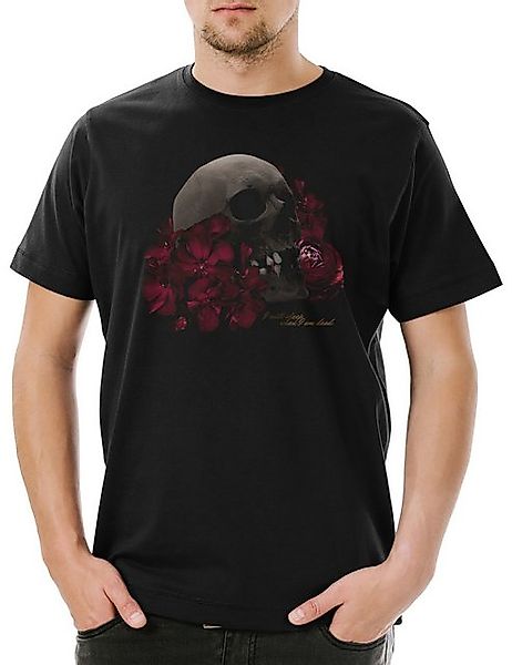 Urban Backwoods Print-Shirt Flower Skull Herren T-Shirt Blumen Fleurs Schäd günstig online kaufen
