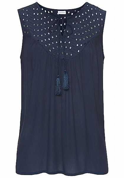LASCANA Blusentop mit Lochstickerei günstig online kaufen