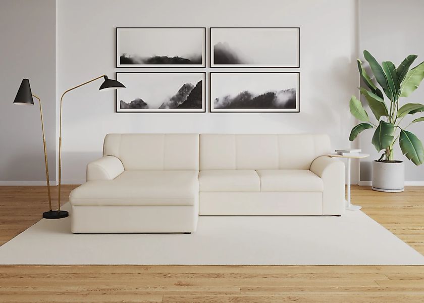 DOMO collection Ecksofa "Topper, elegant und zeitlos, kompaktes Stellmaß 24 günstig online kaufen