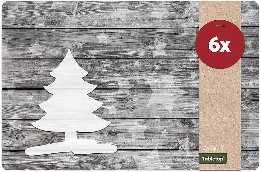 matches21 HOME & HOBBY Platzset Abwaschbare Tischsets 6er Set Weihnachten W günstig online kaufen