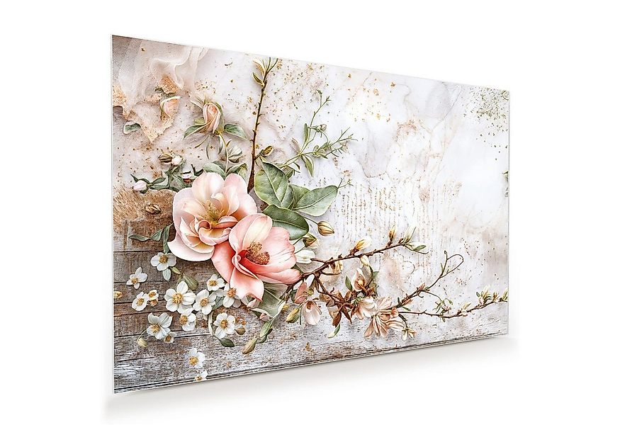 Primedeco Glasbild Wandbild Blumenarrangement mit Aufhängung, Blumen & Pfla günstig online kaufen