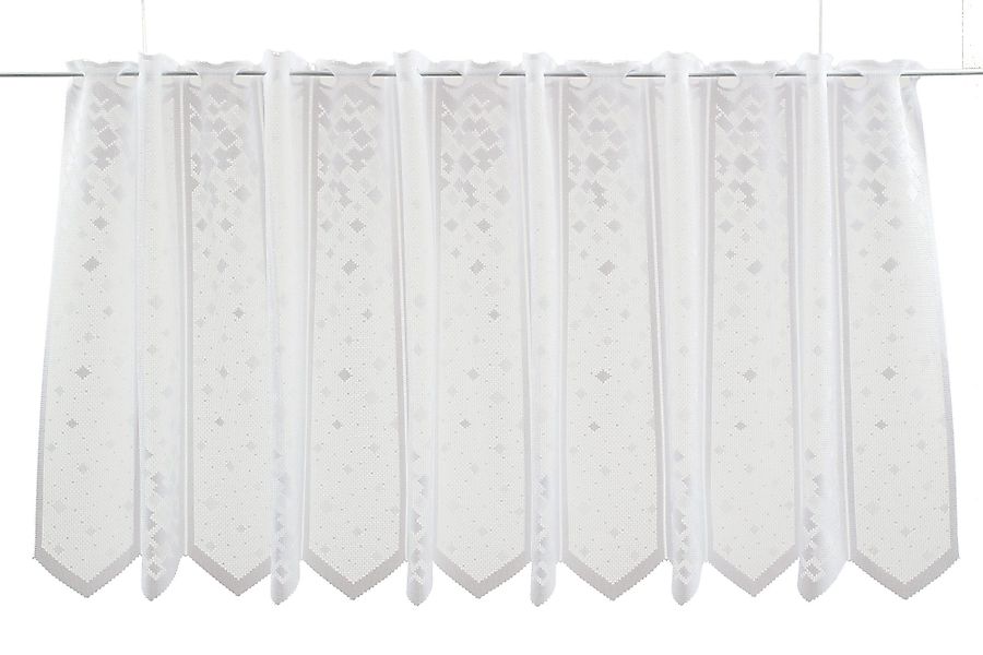 Gardinen Kranzusch Scheibengardine Mini Quadrate, Stangendurchzug, günstig online kaufen