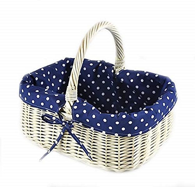 MyBer® Einkaufskorb Korb Weidenkorb Picknickkorb 33/23/13cm (27cm mit Henke günstig online kaufen