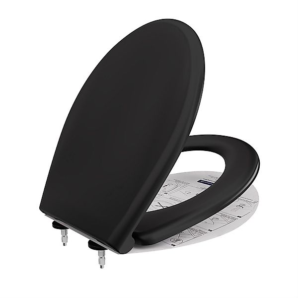 CECIPA MAX WC-Sitz Schwarz Duroplast Toilettensitz günstig online kaufen