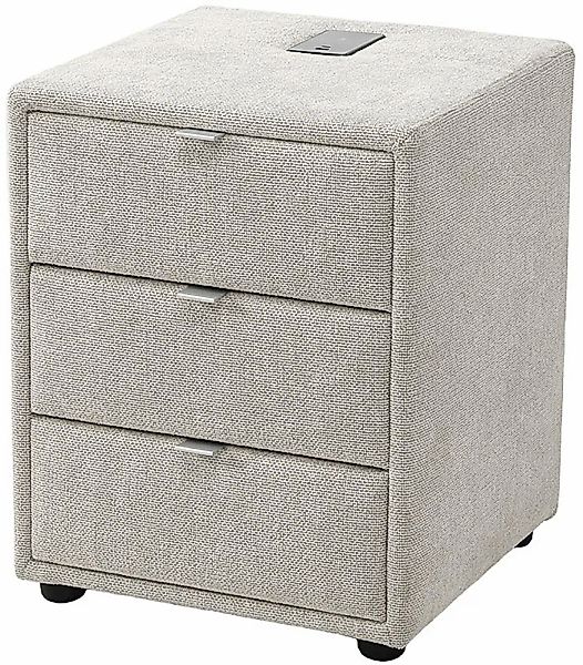 Jockenhöfer Gruppe Nachtkonsole "Lissy mit 3 Schubladen" mit induktiver Lad günstig online kaufen